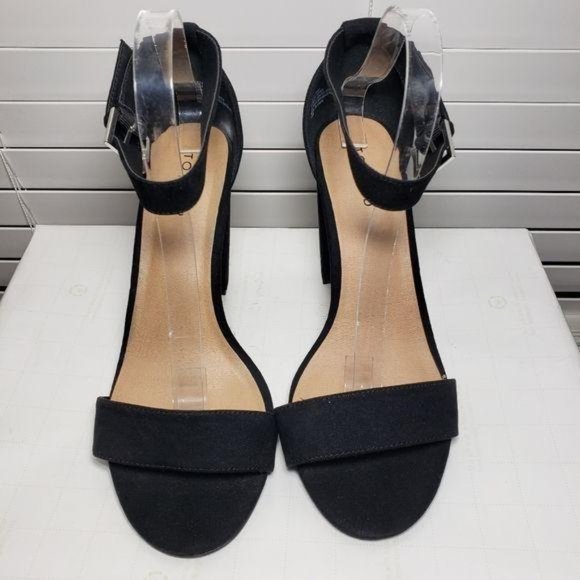 Torrid Black Two Strap Tapered Block Heels - Picture 6 of 11